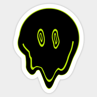 Smile Melt - Lime Green Sticker